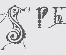 Classical russian alphabet vector 01