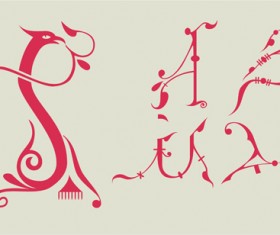 Classical russian alphabet vector 04