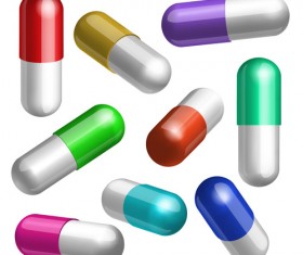 Colored capsule vector set 02