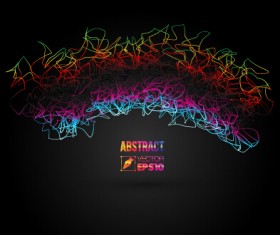 Colored line abstract background art vector 01