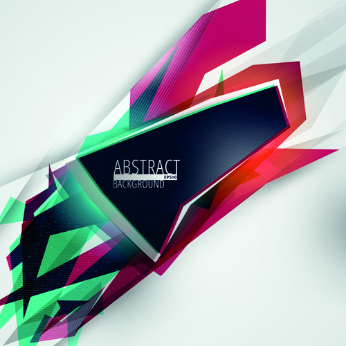 Colorful geometry concept vector background 03