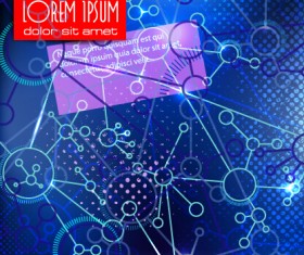 Communication elements with grunge background vector 01