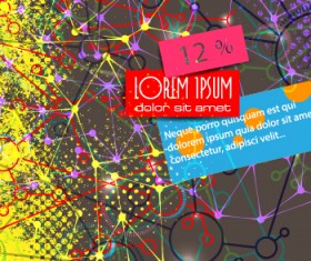 Communication elements with grunge background vector 02