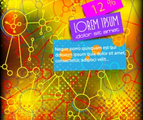 Communication elements with grunge background vector 03