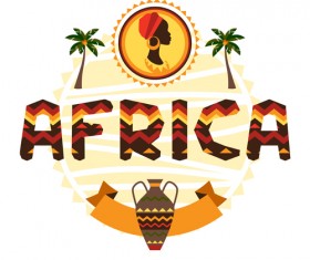 Creative african background vector 01
