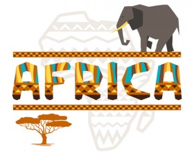Creative african background vector 02