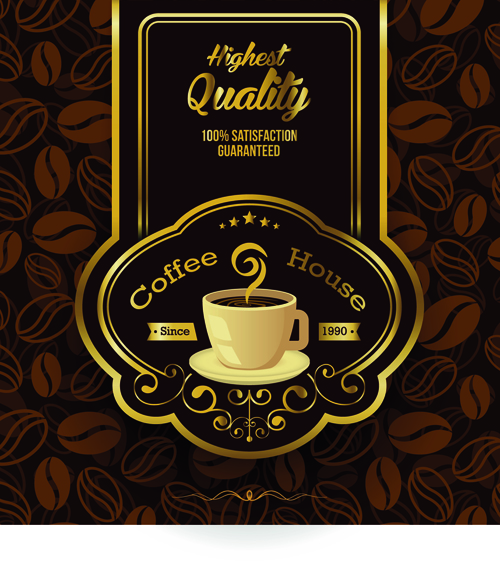 Creative coffee house poster vectors graphics 04