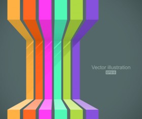 Creative colorful lines business template vector 02