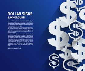 Creative dollar signs background vector 01