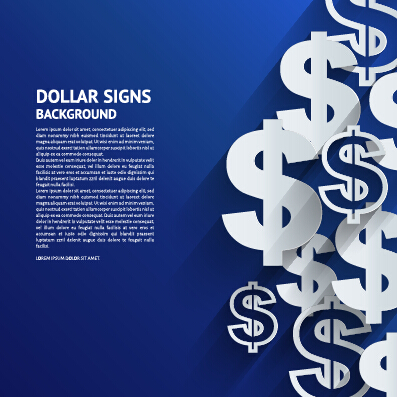 Creative dollar signs background vector 01