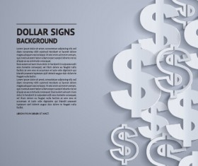 Creative dollar signs background vector 02