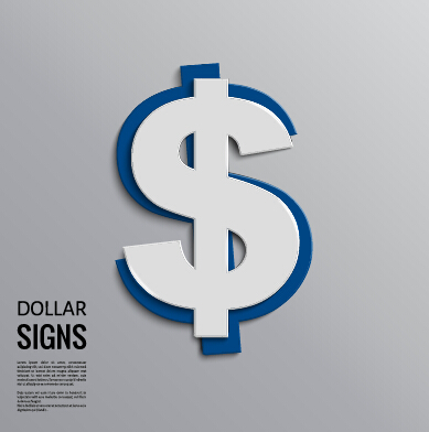 Creative dollar signs background vector 03