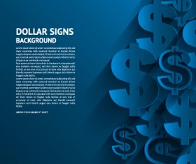 Creative dollar signs background vector 04