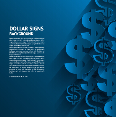 Creative dollar signs background vector 04