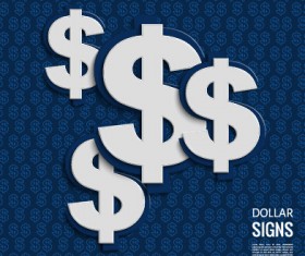 Creative dollar signs background vector 05