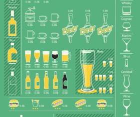 Creative drinks elements infographics vector 01