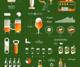 Creative drinks elements infographics vector 05