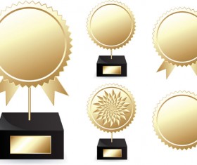 Creative golden awards vector material 03