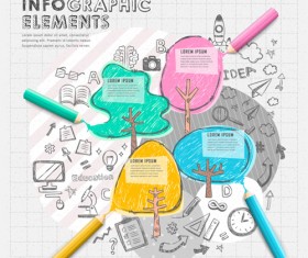 Creative hand drawn infographics vector
