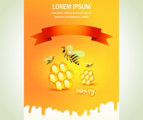 Creative honey poster vector design
