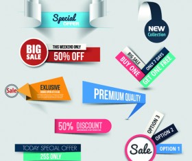 Creative sale sticker with labels design 01