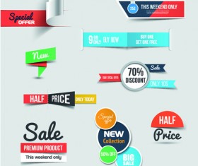 Creative sale sticker with labels design 02