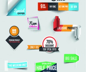 Creative sale sticker with labels design 03