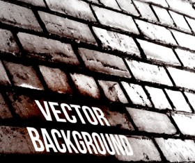 Dark brick wall background vector