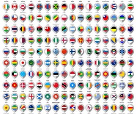 Different countries flags icons