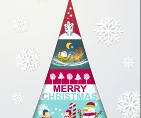 Elegant christmas tree holiday background vector 02