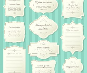 Elegant paper frames 01 vector