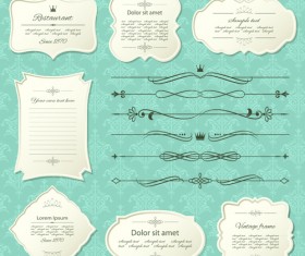 Elegant paper frames 03 vector