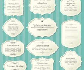 Elegant paper frames 04 vector