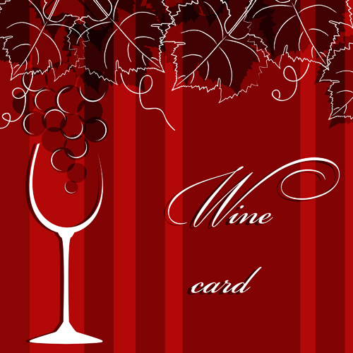 Elegant restaurant wine menu vector graphics 01