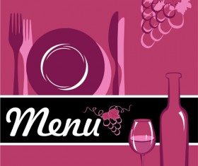 Elegant restaurant wine menu vector graphics 02