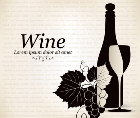 Elegant restaurant wine menu vector graphics 03