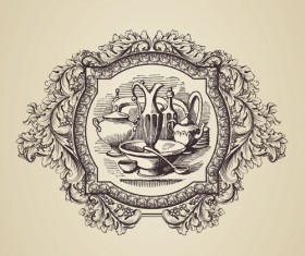 Elegant restaurant wine menu vector graphics 06