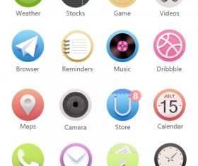 Exquisite modern app psd icons