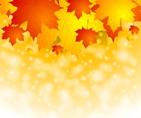 Fantasy autumn leaves art background