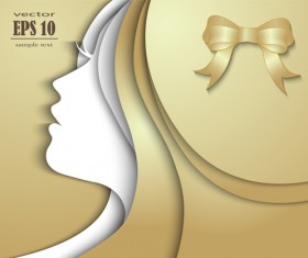 Female face multilayer background vector 03