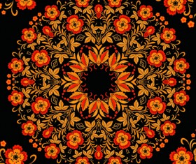 Flower decorative style background vector 01