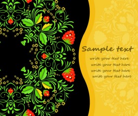 Flower decorative style background vector 03