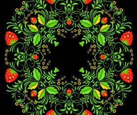 Flower decorative style background vector 04