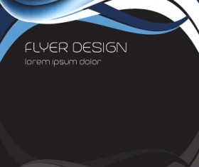 Dynamic lines flyer cover vector set 01