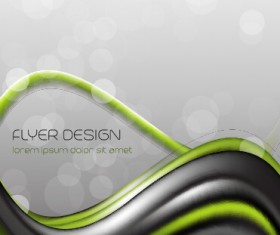 Dynamic lines flyer cover vector set 10