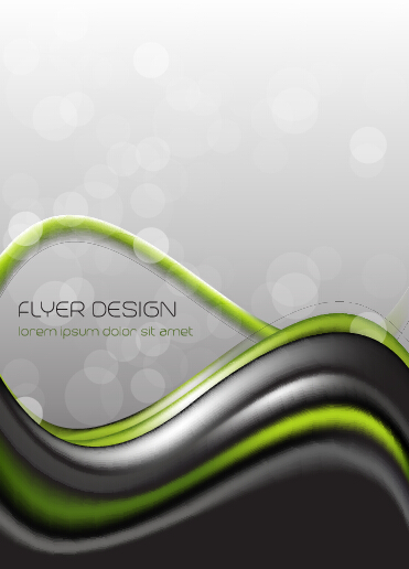 Dynamic lines flyer cover vector set 10