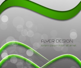 Dynamic lines flyer cover vector set 03