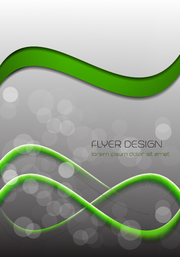 Dynamic lines flyer cover vector set 03