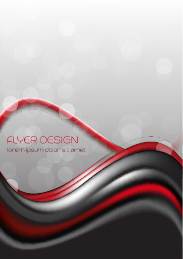 Dynamic lines flyer cover vector set 05