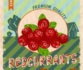 Food retro style poster 01 vector